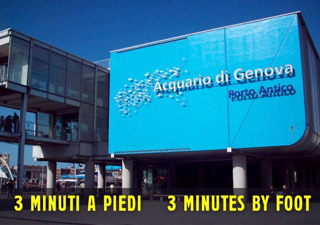 Ferienwohnung Elegante Loft In Centro Storico Acquario Genua Exterior foto